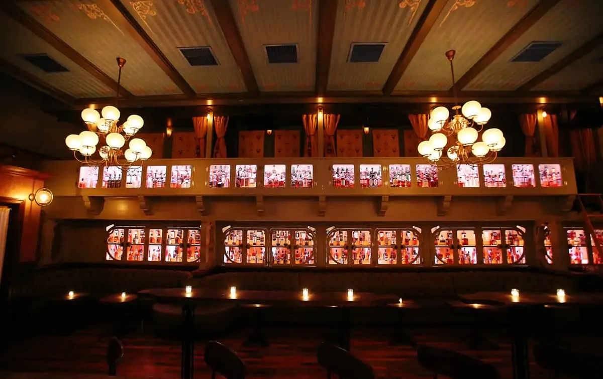 The Flatiron Room spirits cabinet