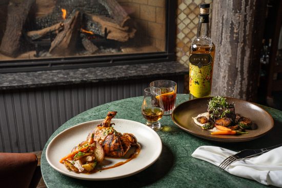 Citrus BBQ Chicken & Burgundy Braised Short Ribs